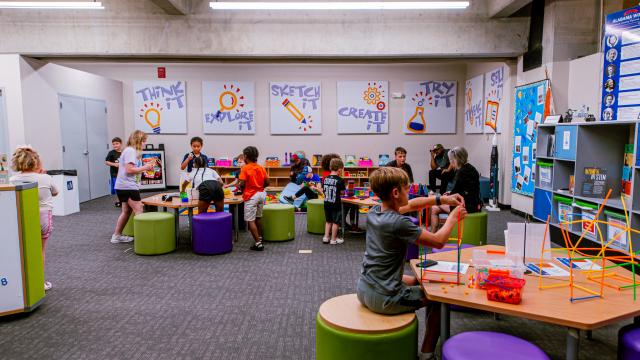 kids enjoying events at Spark!Lab